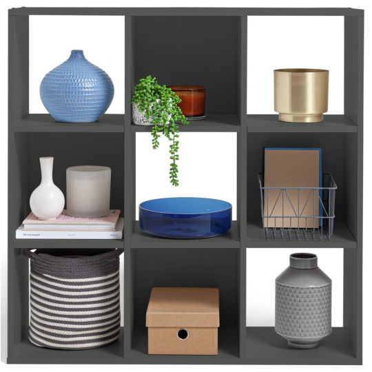 Habitat Squares 9 Cube Storage Unit - Anthracite
