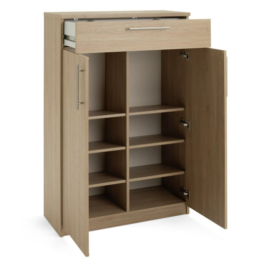 Brisbane 2 Door Shoe Storage Cabinet - Oak