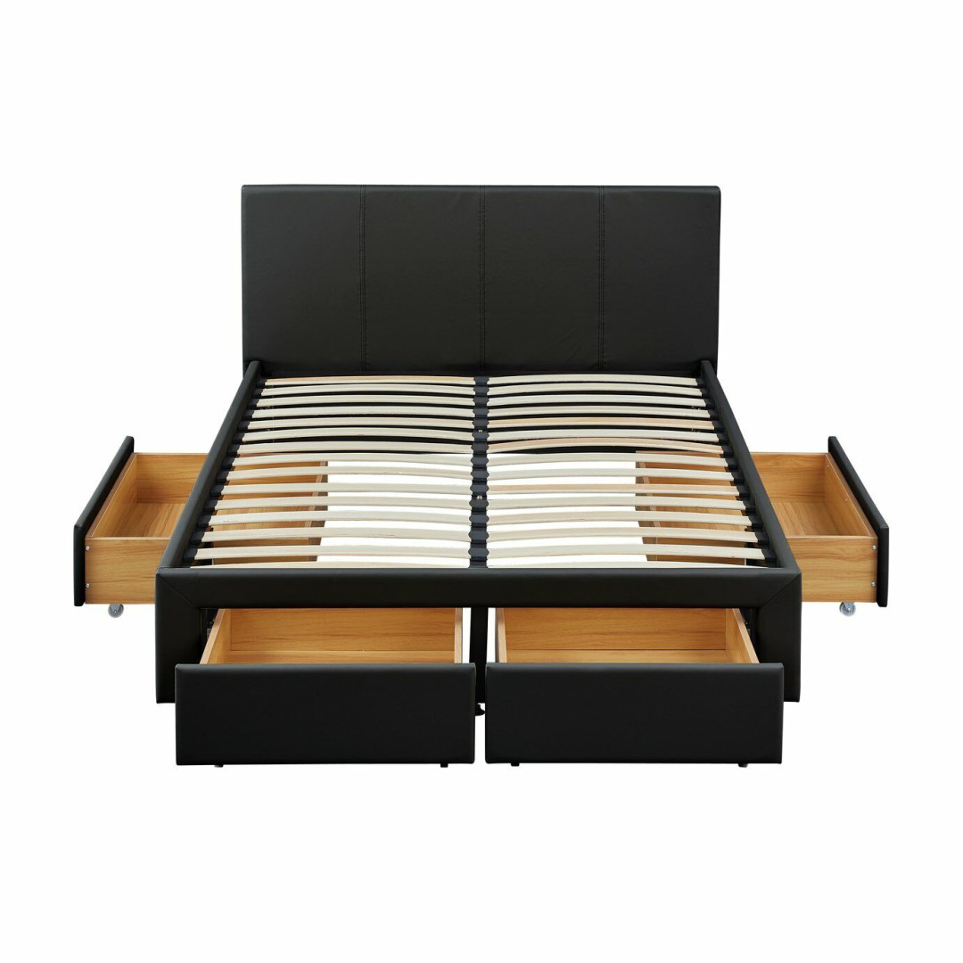 Lavendon 4 Drawer Kingsize Bed Frame - Black