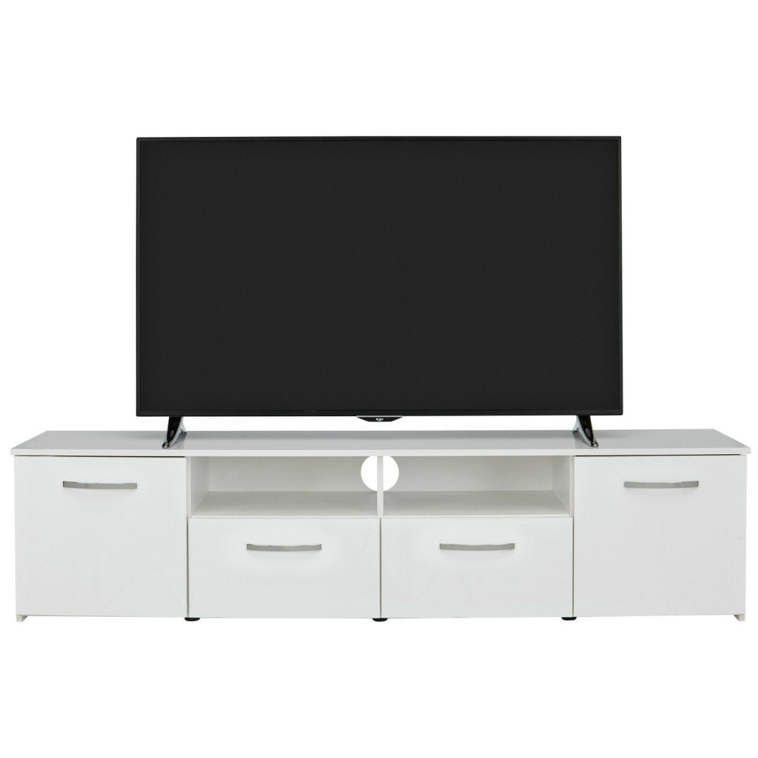 Details about   Hayward 2 Door Wide TV Unit White Gloss 