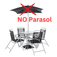 Atlantic 4 Seater Garden Furniture Set - Table and Chairs Patio Set - No Parasol