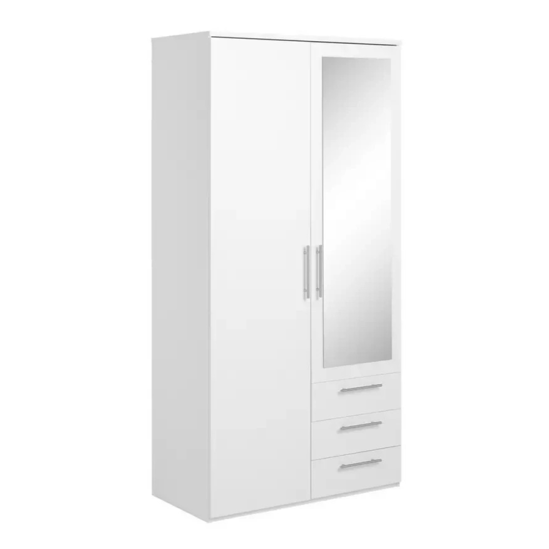 Home Brisbane 2 Door 3 Drawer Mirror Wardrobe - White ( B Grade ) Home Brisbane 2 Door 3 Drawer Mirror Wardrobe - White ( B Grade )