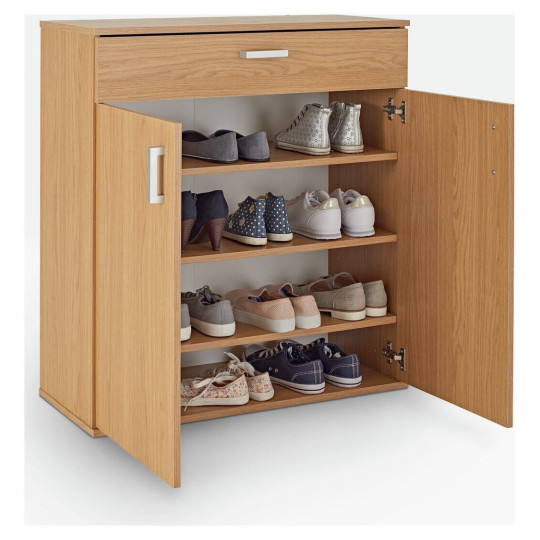 Venetia Shoe Storage Cabinet - Oak Effect