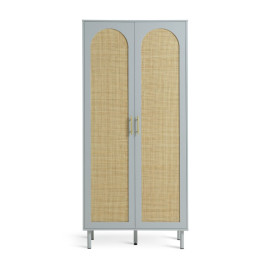 Monica 2 Door Wardrobe - Grey | Compact grey wardrobe Monica 2 Door Wardrobe - Grey | Compact grey wardrobe