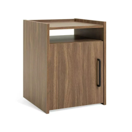 Oldham 1 Door Bedside Table - Walnut | Walnut Bedside Cabinet Storage Oldham 1 Door Bedside Table - Walnut | Walnut Bedside Cabinet Storage