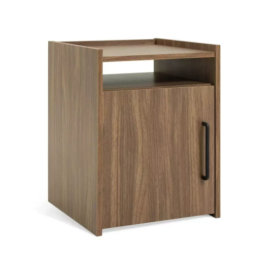 Habitat Oldham 1 Door Bedside Table - Walnut | Walnut Bedside Cabinet Storage