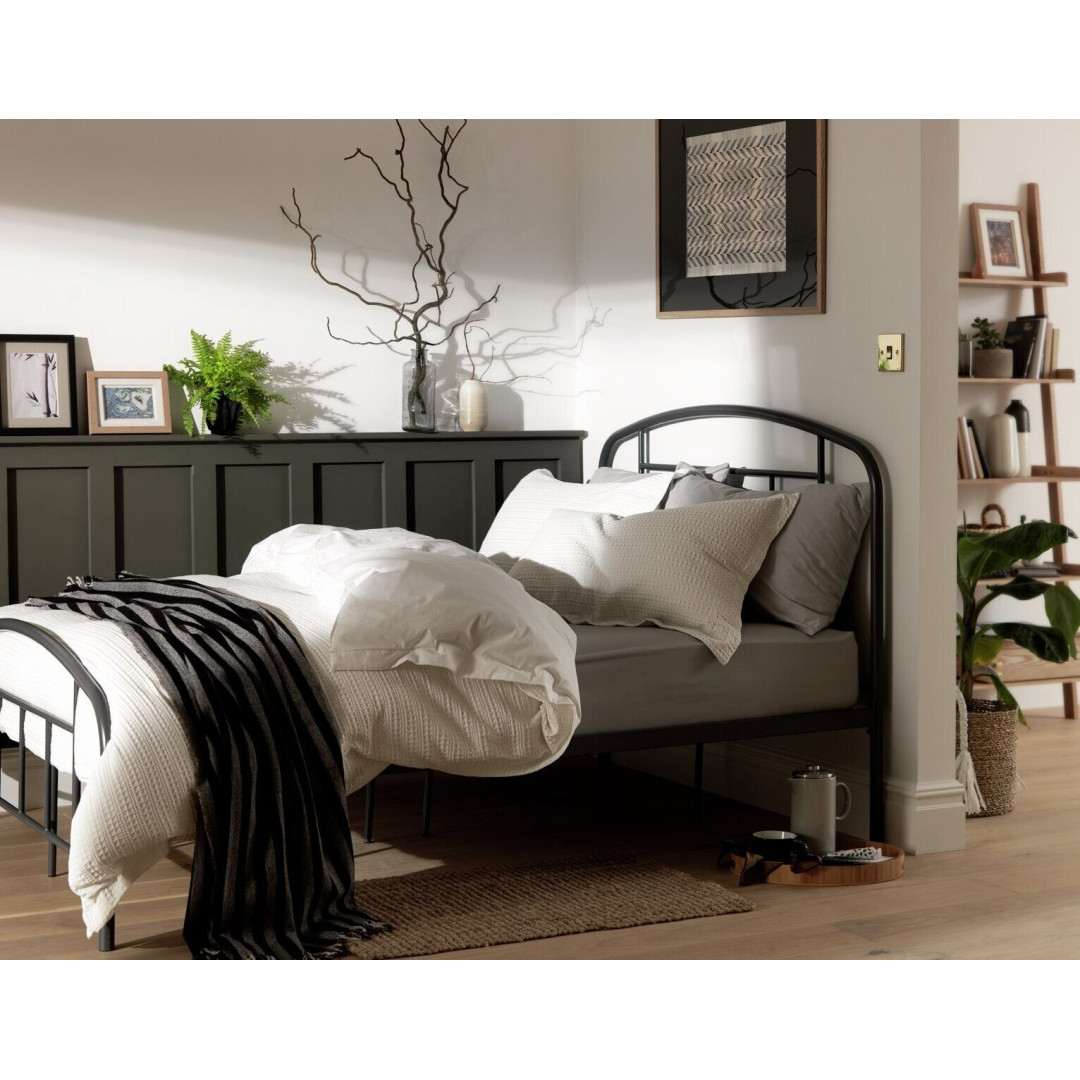 Pippa Double Metal Bed Frame - Grey