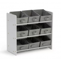 3 Tier Basket Storage Unit - Grey