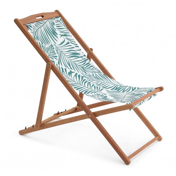 Folding Wooden Garden Deck Chair - White