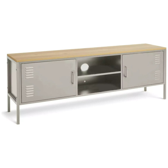 Stevie 2 Door TV Unit - Light Grey