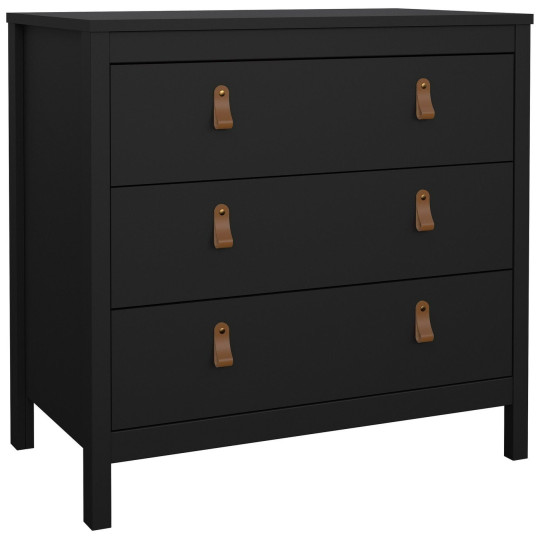 Tvilum Madrid 3 Drawer Chest - Black
