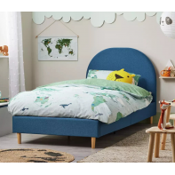 Olivia Single Bed Frame - Blue with Memory Foam Mattress