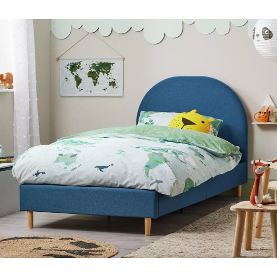 Habitat Olivia Single Bed Frame - Blue | Sturdy Kids Bed with Mattress Nursery