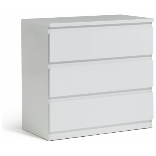 Jenson 3 Drawer Chest - Matte White | Bedroom storage unit white