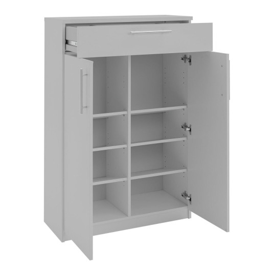 Brisbane 2 Door Shoe Storage Cabinet - Grey