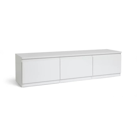 Jenson 3 Door Large TV Unit - White Gloss