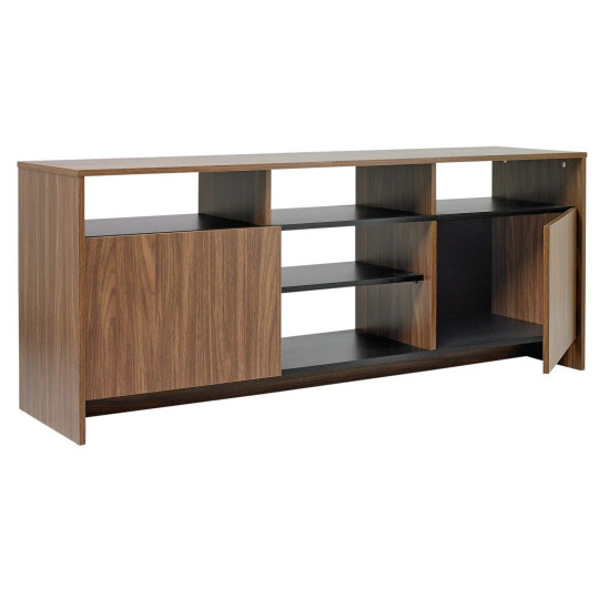 Habitat Turin 2 Door TV Unit - Black & Walnut Effect | Modern Stylish TV Stand