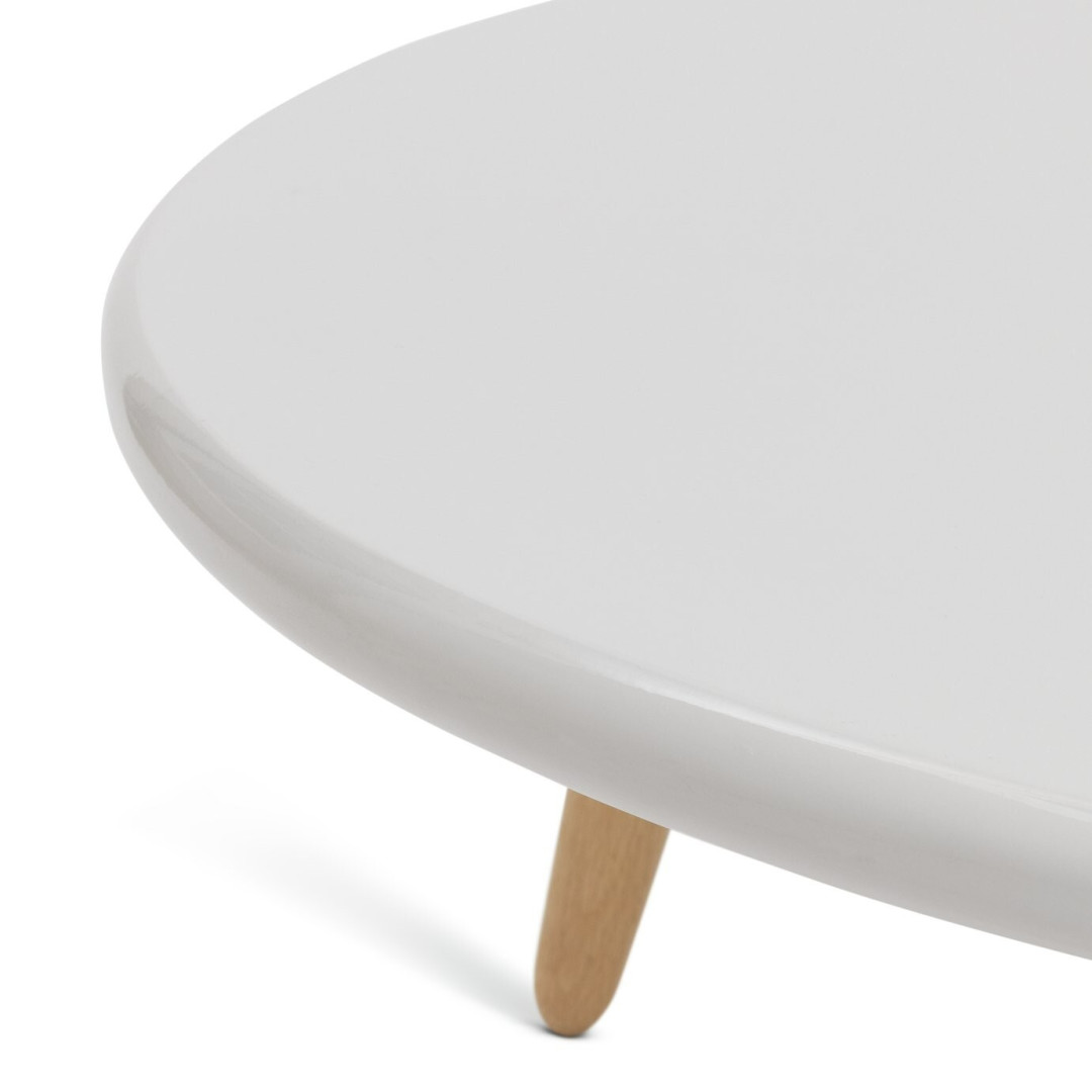 60 Yumemi Round Coffee Table by Felix Conran - Grey | Modern