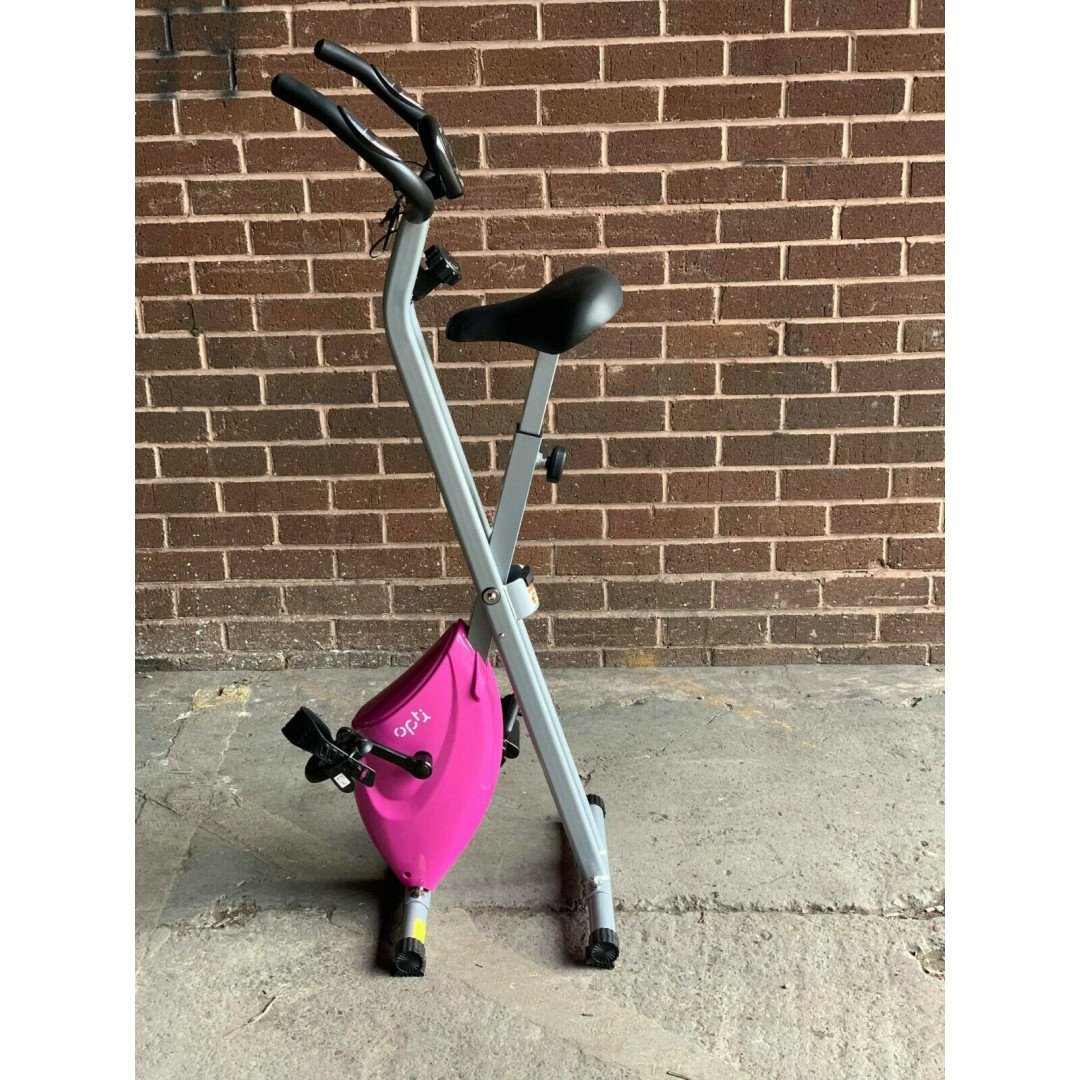 Opti Folding Magnetic Exercise Bike - Pink (5)