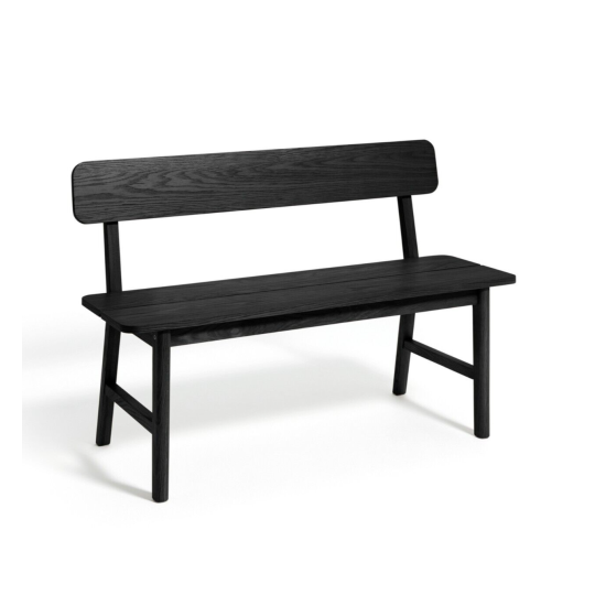 Habitat Nel Wood Veneer Dining Bench - Black