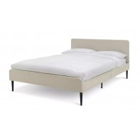 Kristopher Small Double Fabric Bed Frame - Cream