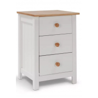 Scandinavia 3 Drawer Bedside Table - Two Tone