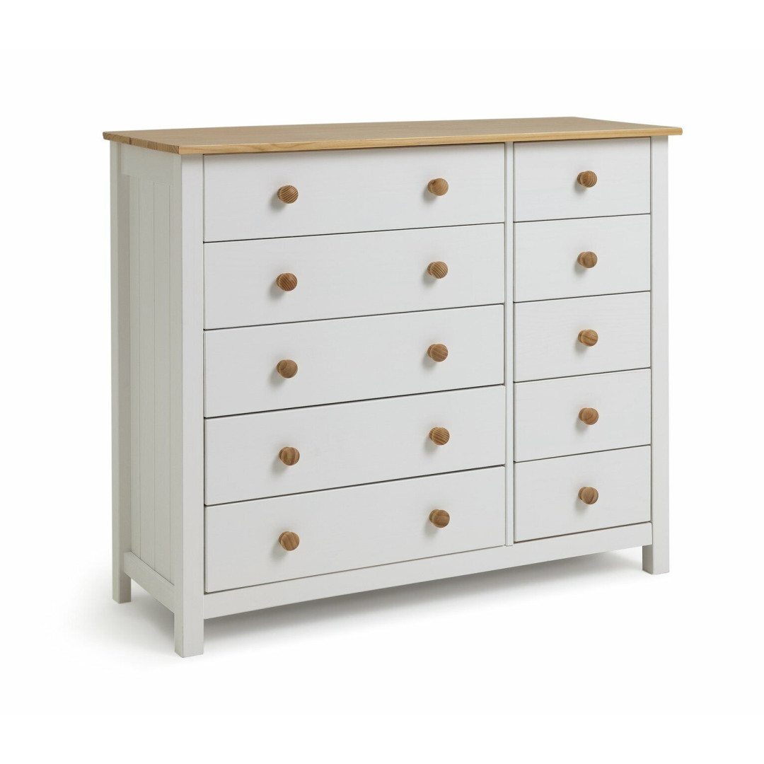 Home Scandinavia 5 + 5 Drawer Chest - Two Tone