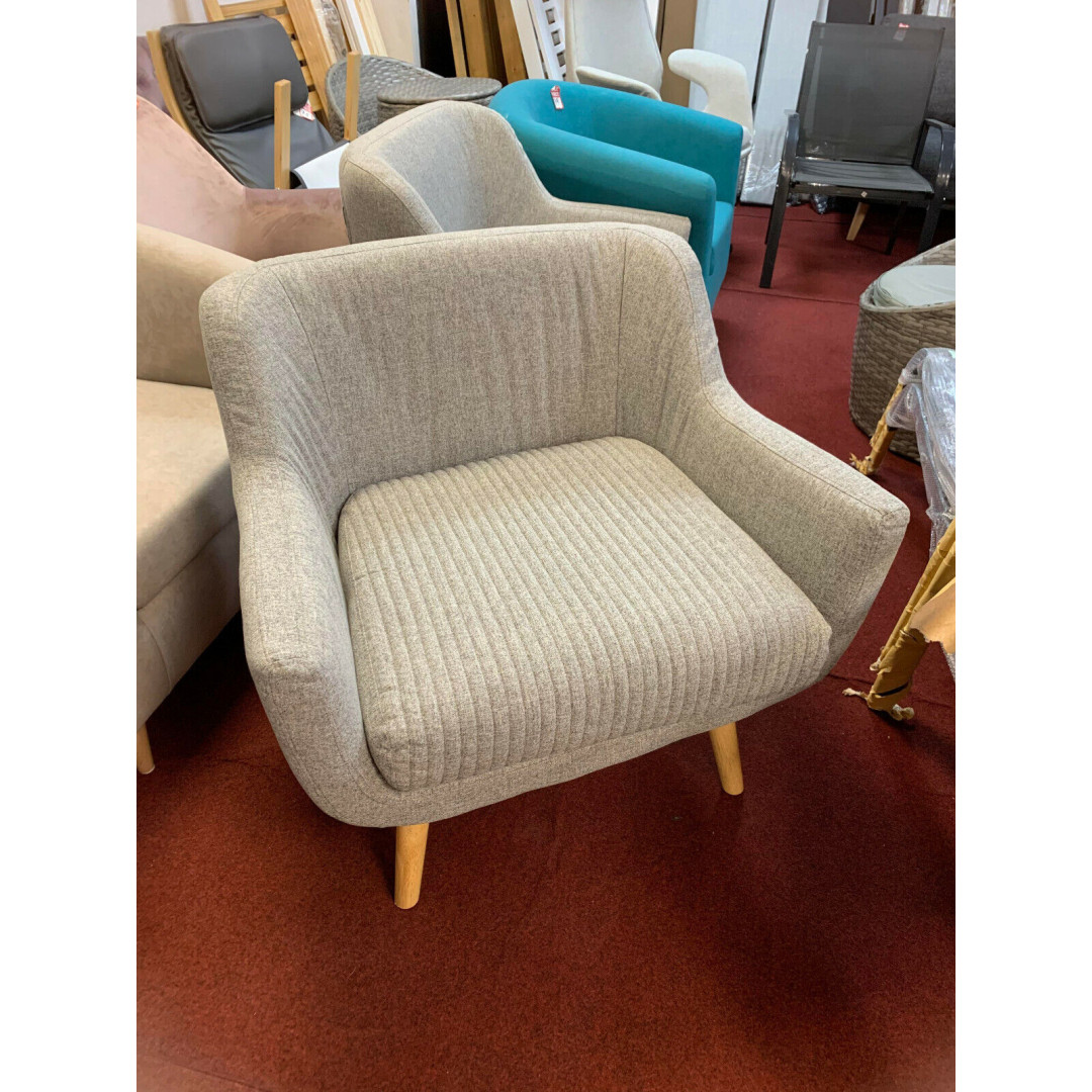 Nellie Fabric Accent Chair - Grey (2)