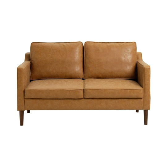 Knox Leather 2 Seater Sofa - Tan