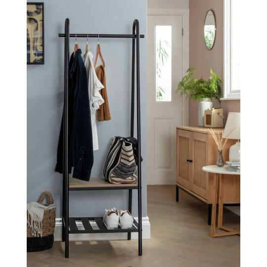 Turner Single Clothes Rail - Black