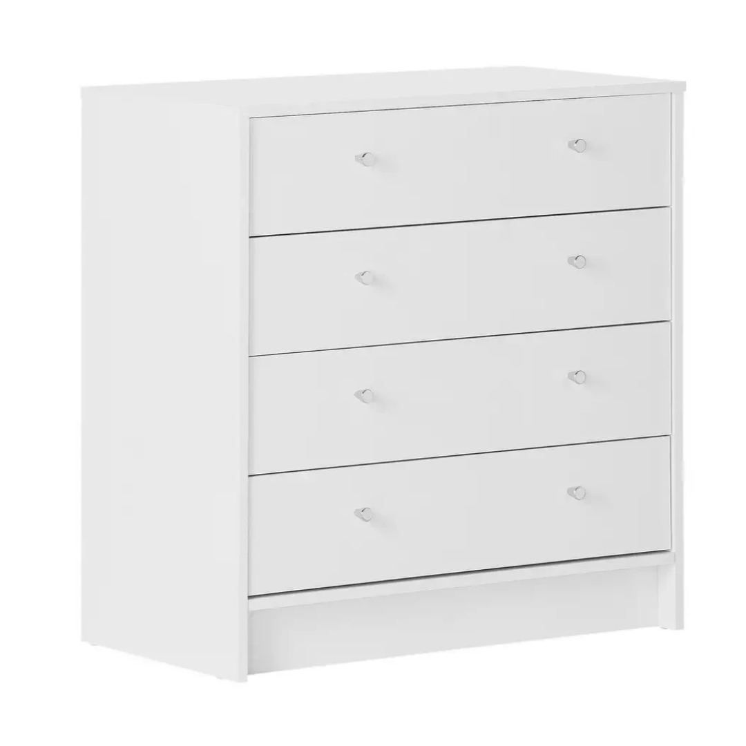 Malibu 4 Drawer Chest White | Bedroom Storage Furniture Unit Malibu 4 Drawer Chest White | Bedroom Storage Furniture Unit