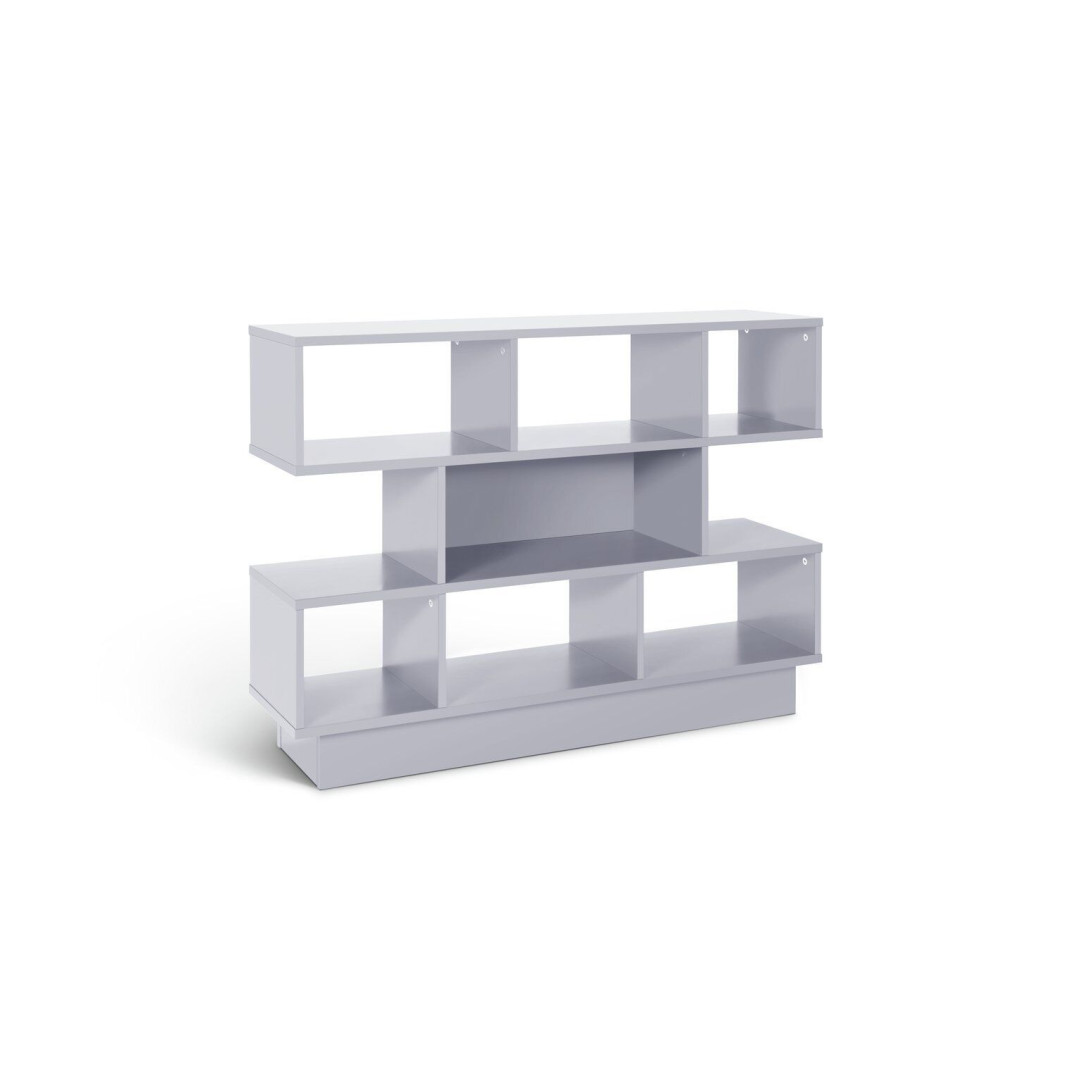 Cubes Short Wide Bookcase - Grey