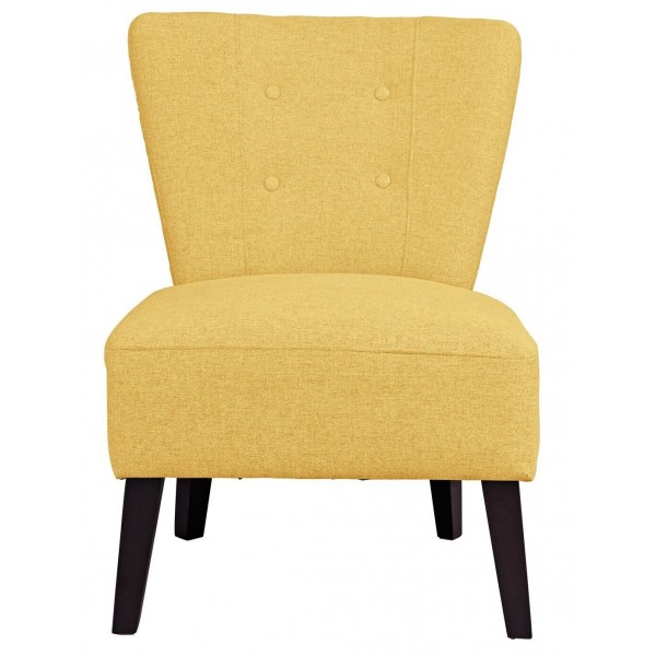 Delilah Fabric Cocktail Chair - Yellow