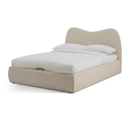 Orton Small Double End Lift Ottoman Bed - Beige | Practical Lift Access