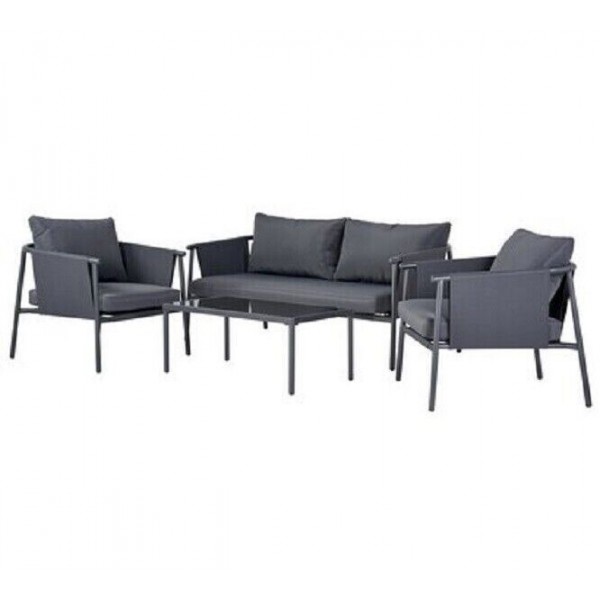 Komoe Steel Lounge Set Grey