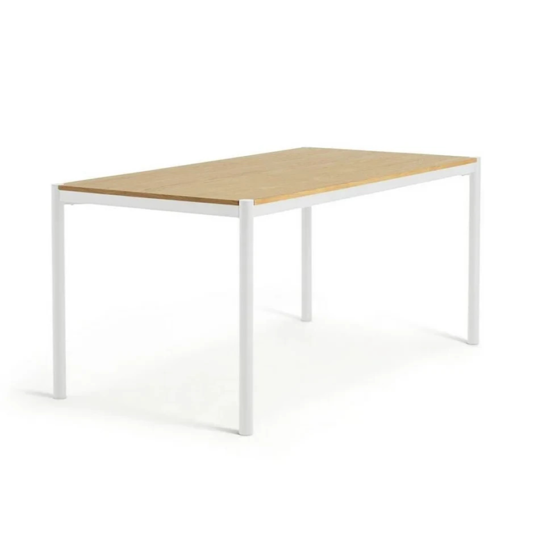 Cabel Wood 4 Seater Dining Table Oak & White | Modern Dining Room Table Furnitur Cabel Wood 4 Seater Dining Table Oak & White | Modern Dining Room Table Furnitur