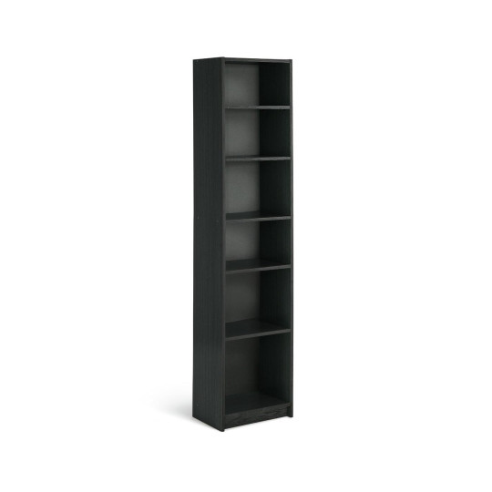 Maine Narrow Bookcase - Black Ash ( B Grade 29242 )