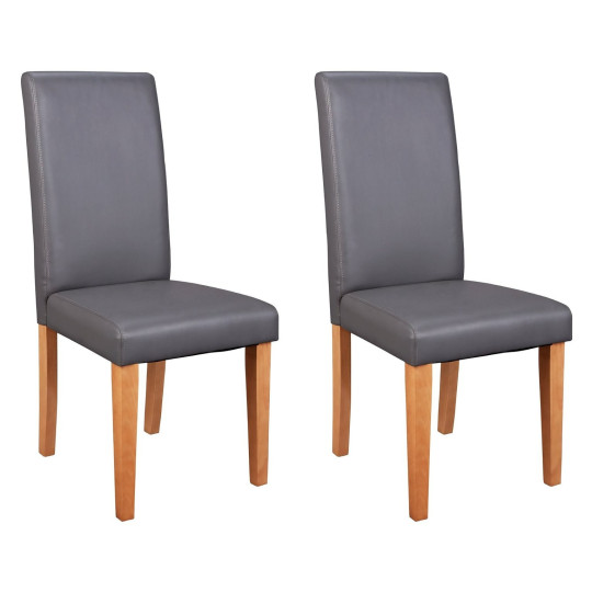 Home Pair of Midback Dining Chairs - Charcoal | Mid-back chairs for dining table