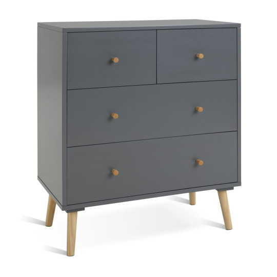 Otto 2+2 Drawer Chest - Grey