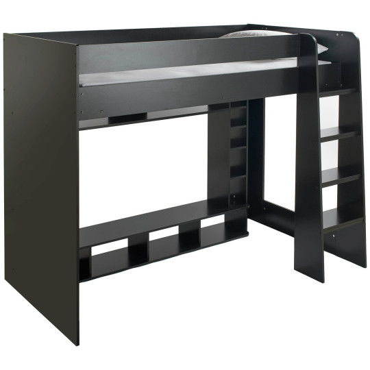 Gaming High Sleeper Bed - Black | Multimedia Room Station