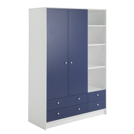 Kids Malibu 2 Door 4 Drawer Wardrobe - Blue | Functional kids clothes storage Kids Malibu 2 Door 4 Drawer Wardrobe - Blue | Functional kids clothes storage