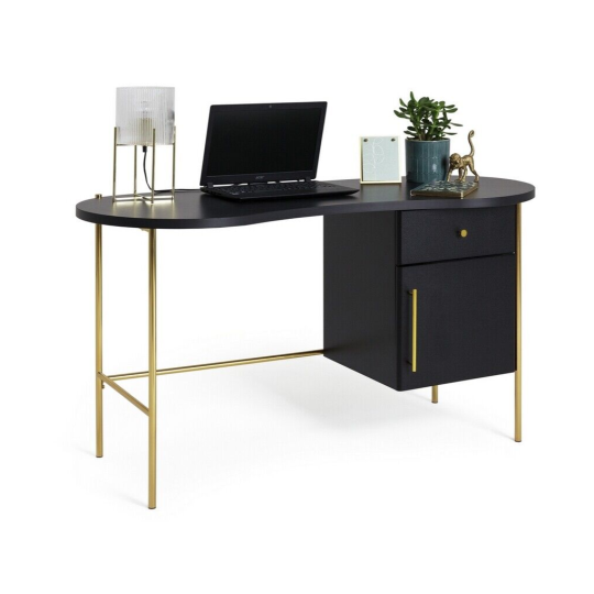 1 Drawer Jelly Bean Desk - Black