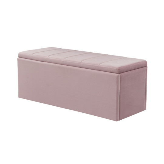 Pandora Velvet Ottoman - Pink