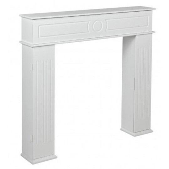 Fireplace Surround with Storage - White