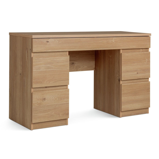 Jenson Double Pedestal Dressing Table - Oak ( B Grade 37868 - 37870 )