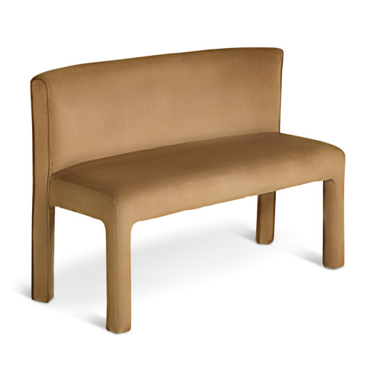 Bastian Velvet Dining Bench - Natural | Soft Upholstered Comfort