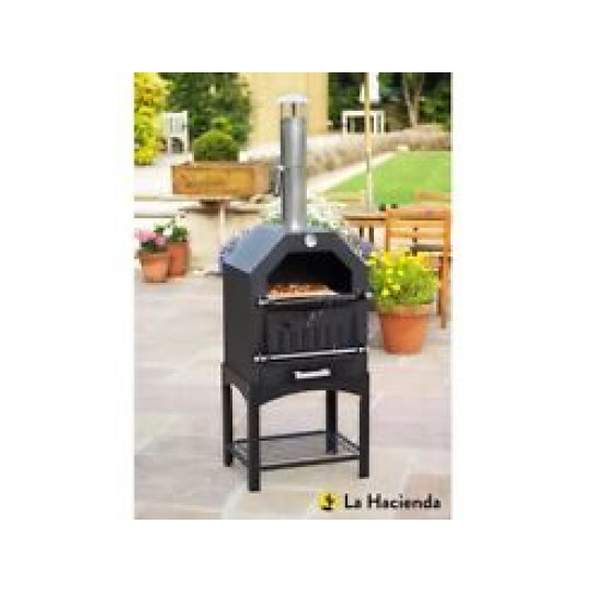 La Hacienda Pizza Oven Bbq Smoker Steel Multi-Function Pizza Oven