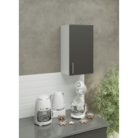 Kitchen Wall Unit 400mm Cabinet With Door and Shelf 40cm - Dark Grey Matt