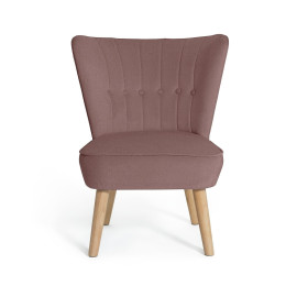 Alexis Velvet Cocktail Chair - Pink | Modern Upholstered Accent Lounge Seating