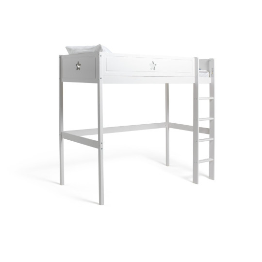 Stars High Sleeper Bed Frame - White | Children’s high bed frame